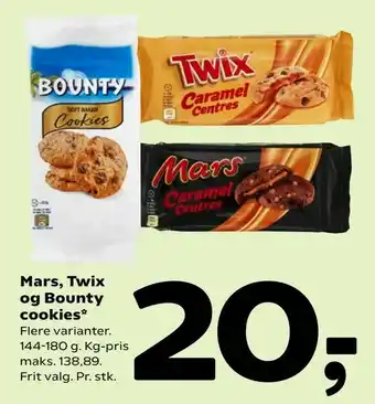 Mars, Twix og Bounty cookies