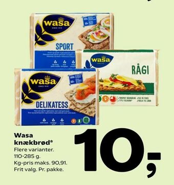 Coop 365 Wasa knækbrød tilbud