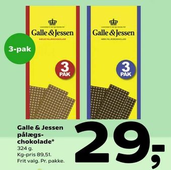 Coop 365 Galle & Jessen pålægschokolade tilbud
