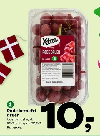 Coop 365 Røde kernefri druer tilbud