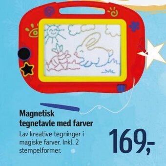 Føtex Magnetisk tegnetavle med farver tilbud