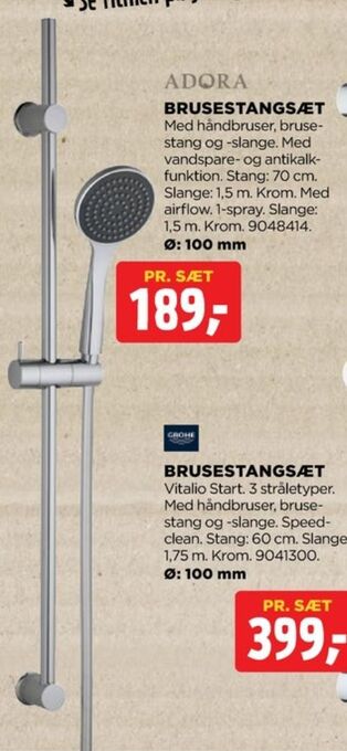 jem & fix Adora brusestangsæt tilbud