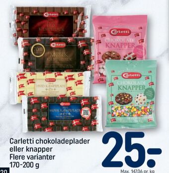 REMA 1000 Carletti chokoladeplade hvid kæmpeplade tilbud