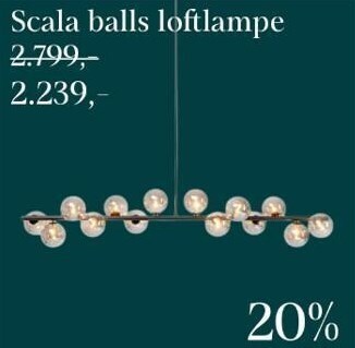 Scala balls loftlampe