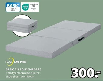 JYSK BASIC F15 FOLDEMADRAS tilbud