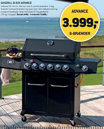 XL-BYG GASGRILL B-635 ADVANCE tilbud