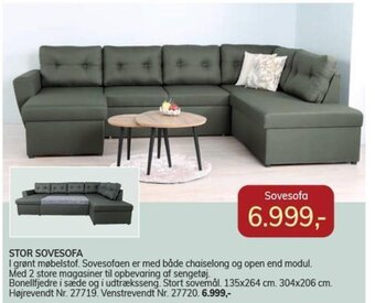 Daells Bolighus STOR SOVESOFA tilbud