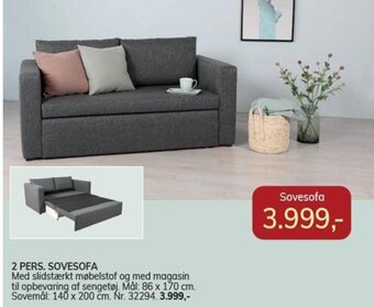 Daells Bolighus 2 PERS. SOVESOFA tilbud