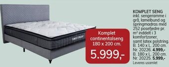 Daells Bolighus KOMPLET SENG tilbud
