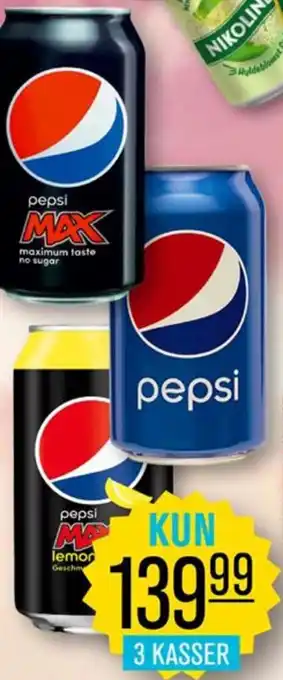 Priss Pepsi 3 Kasser tilbud