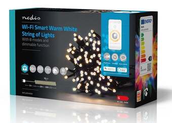 AV-Cables Nedis smartlife wifi lyskæde - varm hvid - 200 led - 20 m tilbud