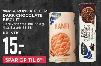 Wasa Runda Eller Dark Chocolate Biscuit