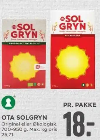 MENY Ota Solgryn 700-950g tilbud