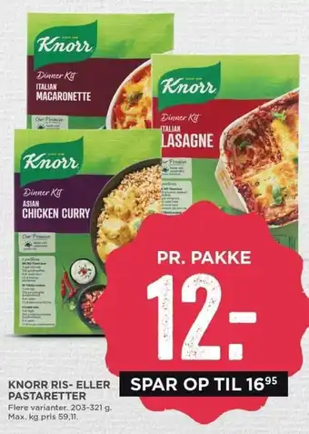 MENY Knorr Ris-Eller Pastaretter 203-321 g tilbud