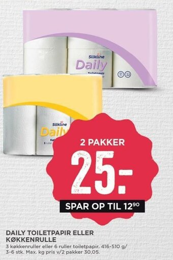 MENY Daily Toiletpapir Eller Køkkenruller tilbud