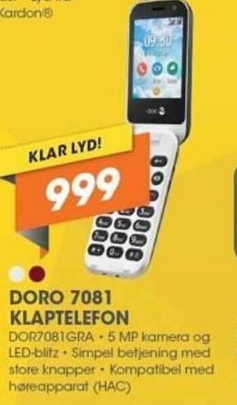Expert DORO 7081 Klaptelefon tilbud