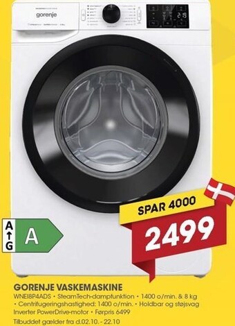 Punkt1 Gorenje vaskemaskine tilbud