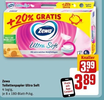 REWE DE Zewa Toilettenpapier Ultra Soft tilbud