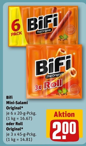 REWE DE Bifi Mini-Salami Original tilbud