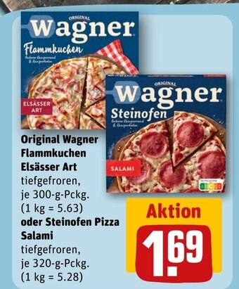 REWE DE Original Wagner Flammkuchen Elsässer Art tilbud