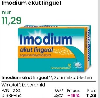 Imodium akut lingual