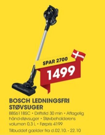 Punkt1 Bosch støvsuger tilbud