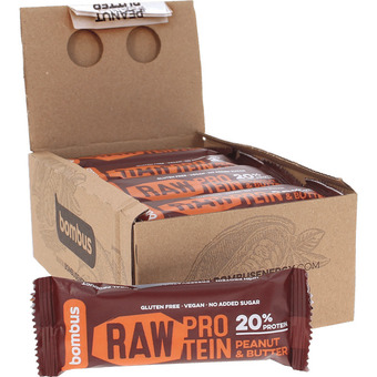 Motatos Bombus raw protein | raw protein bar peanut butter 20-pak | træning & vægt > protein produkter tilbud