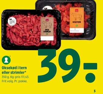 Coop 365 Oksekød i tern eller strimler tilbud