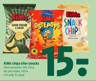 Coop 365 KiMs chips eller snacks tilbud