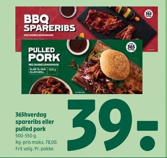 Coop 365 365hverdag spareribs eller pulled pork tilbud