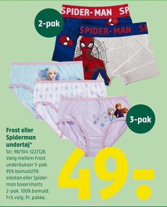Frost eller Spiderman undertøj