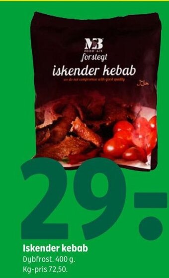 Coop 365 Iskender kebab tilbud