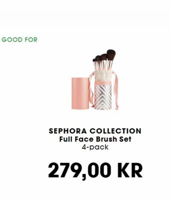 Sephora SEPHORA COLLECTION Full Face Brush Set 4-pack tilbud