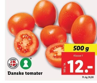 Lidl Danske tomater tilbud