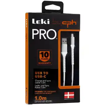 Fleggaard Leki bycph pro cable - usb-c to usb-c 1.0 m tilbud