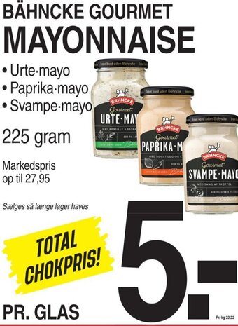 ABC Lavpris BÄHNCKE GOURMET MAYONNAISE tilbud