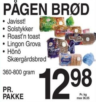 ABC Lavpris PÅGEN BRØD tilbud