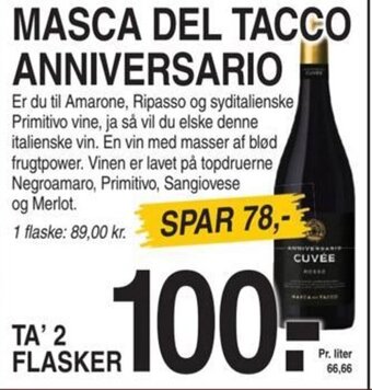 MASCA DEL TACCO ANNIVERSARIO