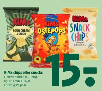 Coop 365 Kims chips tilbud