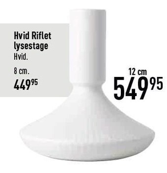 Imerco Hvid riflet lysestage tilbud