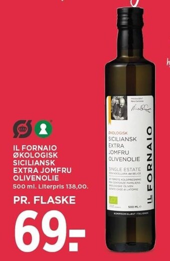 MENY Il fornaio økologisk siciliansk extra jomfru olivenolie tilbud