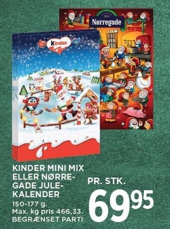 MENY Kinder mini mix eller nørregade julekalender tilbud