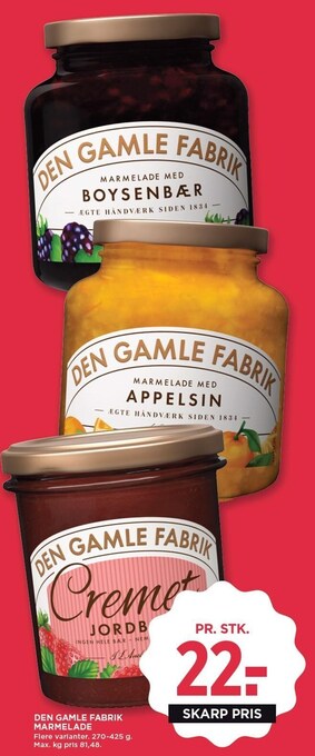MENY Den gamle fabrik marmelade tilbud