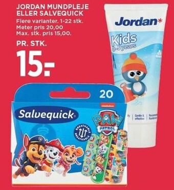 MENY Jordan mundpleje eller salvequick tilbud