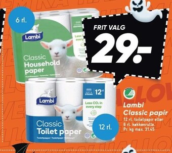 Bilka Lambi classic papir tilbud