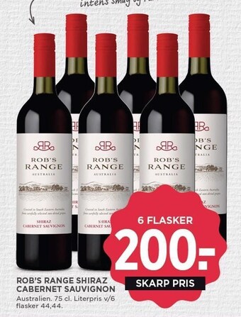 MENY Rob's range shiraz cabernet sauvignon tilbud