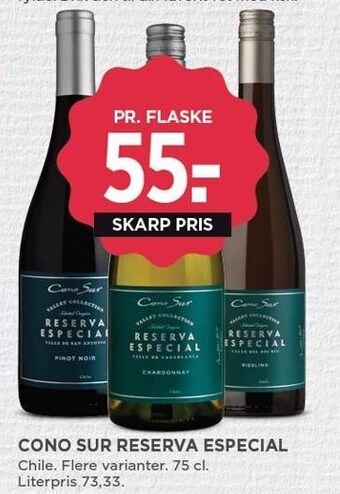 MENY Cono sur reserva especial tilbud