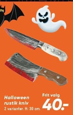 Bilka Halloween rustik kniv tilbud