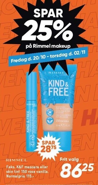 Spar 25% på rimmel makeup