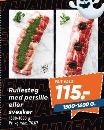 Bilka Rullesteg med persille eller svesker tilbud